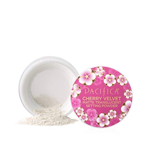 بودرة شفافة غير لامعة تشيري فيلفيت من باسيفيكا Pacifica Cherry Velvet Matte Setting Translucent Powder Women, White, 0.45 Oz