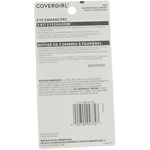 معززات العين كويك كيت تريو شادو 110 شيمرينغ ساندز Covergirl Eye Enhancers Quick-Kit-Trio Shadow 110 Shimmering Sands, 0.14 Ounce