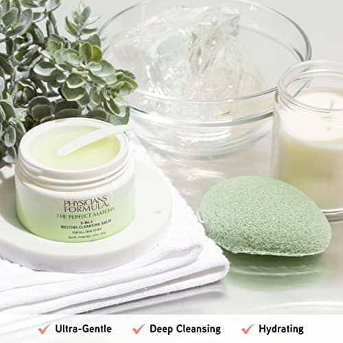 بلسم منظف للوجه من فيزيشينز فورميولا مزيل مكياج 3 في 1 للشفاه أو الوجه Physicians Formula Face Cleansing Balm The Perfect Matcha 3-in-1 Makeup Remover For Eye, Lip, Or Face, Deeply Cleanses Pores And Removes Impurities, Ultra Nourishing Soothing Treatment