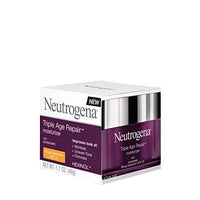 مرطب الوجه اليومي المضاد للشيخوخة من نيوتروجينا Neutrogena Triple Age Repair Anti-Aging Daily Facial Moisturizer with SPF 25 Sunscreen & Vitamin C, Firming Anti-Wrinkle Face & Neck Cream for Dark Spots, Glycerin & Shea Butter, 1.7 oz