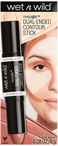 عصا كونتور مزدوجة النهاية من ويت ان وايلد خفيف / متوسط (عبوة من 3 قطع) wet n wild Megaglo Dual-Ended Contour Stick, Light/Medium, 0.14 Gram (Pack of 3)