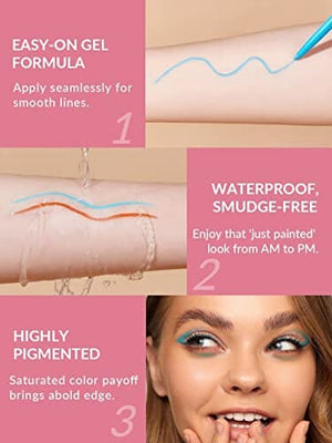 قلم تحديد العيون كولور كراش المقاوم للماء ذو صبغة عالية ومقاوم للتلطخ SHEGLAM Color Crush Waterproof Eyeliner Pencil Highly Pigmented Smudge Proof Eye Liner Makeup - Let's Flamingle