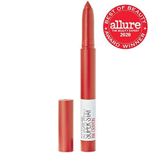 احمر الشفاه مايبيلين سوبر ستاي انك كرايون ماتي طويل الثبات مع مبراة مدمجة Maybelline SuperStay Ink Crayon Matte Longwear Lipstick With Built-in Sharpener, Laugh Louder, 0.04 Ounce