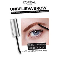 لوريال باريس حاجب طويل الثبات ومقاوم للماء  L'Oréal Paris Unbelieva-Brow Longwear Eyebrow Topcoat, Waterproof, Smudge-resistant, Transfer- Proof, Quick Drying, Easy and quick application with precise brush, Universal Transparent, 0.15 fl. oz.