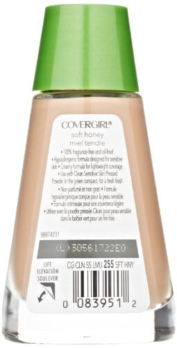 مكياج سائل للبشرة الحساسة CoverGirl Clean Sensitive Skin Liquid Makeup, Soft Honey (W) 255, 1.0-Ounce Bottles (Pack of 2)