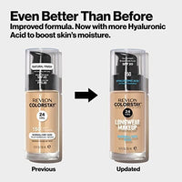 كريم أساس سائل من ريفلون كولورستاي مكياج الوجه للبشرة العادية والجافة Liquid Foundation by Revlon, ColorStay Face Makeup for Normal & Dry Skin, SPF 20, Longwear Medium-Full Coverage with Natural Finish, Oil Free, 500 Walnut, 1 Fl Oz (Pack of 2)