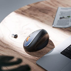 ماوس رأسي لاسلكي ProtoArc Wireless Vertical Mouse, EM14 Ergonomic Wireless Mouse 2.4G Optical Vertical Mice, 800/1200 / 1600 DPI, Reduce Wrist Strain, for Small Hands