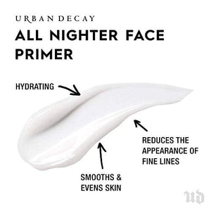 برايمر للوجه يدوم طويلاً من أوربان ديكاي Urban Decay All Nighter Longwear Face Primer, Travel Size - Lightweight, Long-Lasting Formula - Grips Foundation in Place, Smooths & Hydrates Skin - 0.28 fl. oz