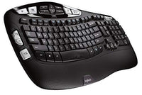 لوحة مفاتيح مريحة مع تقنية لاسلكية موحدة - أسود Logitech K350 Wave Ergonomic Keyboard with Unifying Wireless Technology - Black