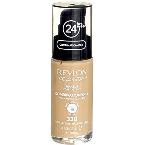 ريفلون كولورستاي كريم أساس 24 ساعة 30 مل (طبيعي تان 320 تركيبة / بشرة دهنية) من ريفلون Revlon Colorstay Foundation 24hrs Makeup 30ml | RRP 12.49 | (Natural Tan 320 Combination/Oily Skin) by Revlon