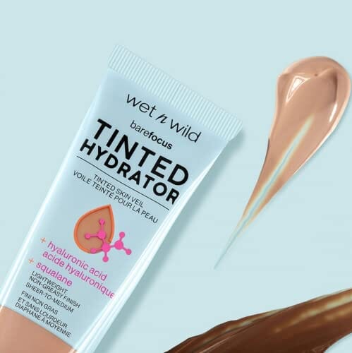 مكياج مرطب ملون بلون مطفأ اللمعة من ويت إن وايلد باري فوكس Wet n Wild Bare Focus Tinted Hydrator Matte Finish, Light Medium, Oil-Free, Moisturizing Makeup | Hyaluronic Acid | Sheer To Medium Coverage