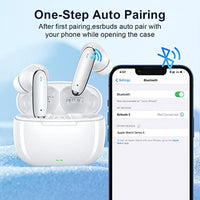 سماعات أذن لاسلكية بتقنية البلوتوث تعمل لإلغاء الضوضاء Wireless Earbuds Bluetooth Earbuds with Deep Bass Wireless Headphones Noise Cancelling Ear Buds in-Ear Earphones Air Buds 60Hrs Playtime Bluetooth Headphones with Mic for iPhone Android Pods