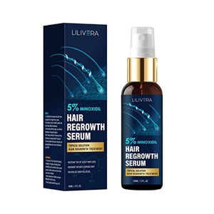 بخاخ مينوكسيديل  لإعادة نمو الشعر  Minoxidil for Men and Women - 5% Minoxidil Spray for Hair Regrowth - Hair Growth Serum 60ML - Hair Loss treatment for Women- 1 Month Supply