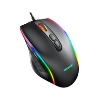 ماوس العاب سلكي تيكنت TECKNET Wired Gaming Mouse, RGB Mouse [Breathing RGB LED], Gaming Mouse USB [Plug Play], 7 Programmable Buttons, High-Precision Adjustable 6 DPI, Ergonomic Mouse Wired for Windows/PC/Mac/Laptop Gamer