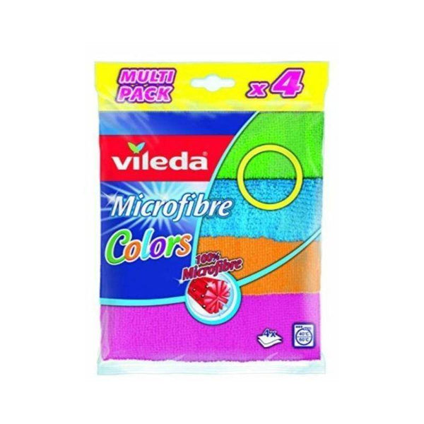 فيلدا فوط ملونة 4 قطع   Vileda Microfibre colors cloth for all purposes 4pcs