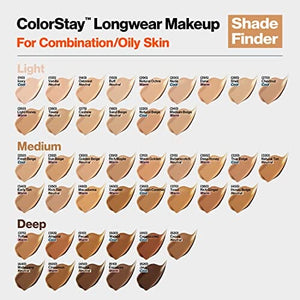 كريم أساس سائل من ريفلون Liquid Foundation by Revlon, ColorStay Face Makeup for Combination & Oily Skin, SPF 15, Medium-Full Coverage with Matte Finish, Mahogany (440), 1.0 oz (Pack of 2)