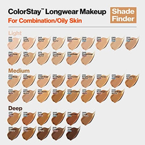 كريم أساس سائل من ريفلون Liquid Foundation by Revlon, ColorStay Face Makeup for Combination & Oily Skin, SPF 15, Medium-Full Coverage with Matte Finish, Java (620), 1.0 oz (Pack of 2)