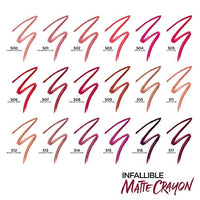 قلم تلوين الشفاه من لوريال باريس إنفاليبل غير لامع L'Oreal Paris Infallible Matte Lip Crayon, Toffee Cheri (Packaging May Vary)