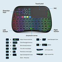 وحدة تحكم لوحة مفاتيح لاسلكية صغيرة مع مجموعة ماوس لوحة اللمس Dofalong M9 2.4GHz Mini Wireless Keyboard Controller with Touchpad Mouse Combo,for Google Voice,Smart TV,PC, Phone, Pad,and Android Project.