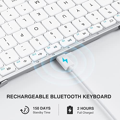 Portable Ultra Slim Tri-Fold Bluetooth Keyboard