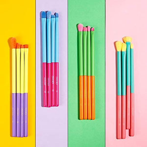 مجموعة فرش مكياج ظلال العيون 16 قطعة Docolor Eye Makeup Brushes 16pcs Colorful Eyeshadow Makeup Brush Set Professtional Eyeshadow Brushes with Soft Synthetic Hairs & Real Wood Handle for Eyeshadow, Eyebrow, Eyeliner, Blending