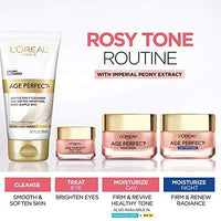 مرطب للوجه مضاد للشيخوخة من لوريال باريس إيج بيرفكت روزي تون مضاد للشيخوخة L'Oreal Paris Age Perfect Rosy Tone Anti-Aging Face Moisturizer, Renew & Revive Healthy Tone, Fragrance Free, 1.7 oz