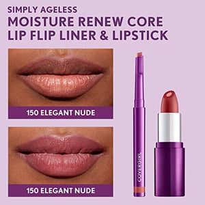 قلم تحديد الشفاه سيمبلي إيجليس من كوفرجيرل COVERGIRL Simply Ageless Lip Flip Liner, Elegant Nude, Pack of 1