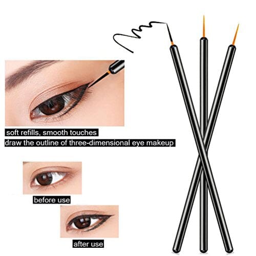 100 عبوة من فرشاة تحديد العيون للاستعمال مرة واحدة 100 Pack Disposable Eyeliner Brush, JASSINS Eye liner Applicator Cosmetic Eye Wands Makeup Tool