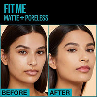 كريم أساس سائل من مايبيلين فيت مي غير لامع + خافي المسام Maybelline Fit Me Matte + Poreless Liquid Foundation Makeup, Classic Beige, 1 fl; oz; Oil-Free Foundation (Pack of 2)