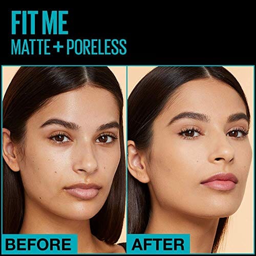 كريم أساس سائل من مايبيلين فيت مي غير لامع + خافي المسام Maybelline Fit Me Matte + Poreless Liquid Foundation Makeup, Classic Beige, 1 fl; oz; Oil-Free Foundation (Pack of 2)