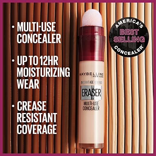 خافي عيوب مايبيلين لعلاج الهالات السوداء متعدد الاستخدامات Maybelline Instant Age Rewind Eraser Dark Circles Treatment Multi-Use Concealer, 095, 1 Count (Packaging May Vary)