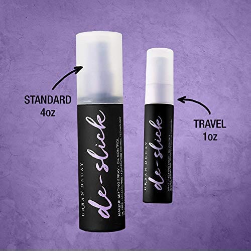 بخاخ إعداد المكياج غير اللامع للتحكم في الزيوت من أوربان ديكاي Urban Decay De-Slick Oil Control Matte Makeup Setting Spray - Travel Size - Controls Oil, Blocks Shine & Locks Makeup in Place - Oil-Free, Microfine Face Mist - 1.0 fl oz