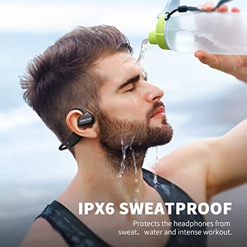 سماعات بلوتوث سماعات أذن مفتوحة CXK Bone Conduction Headphones Bluetooth Earbuds Open Ear Headphones Bluetooth 5.3 Earbuds with 15H Playtime IPX6 Waterproof Wireless Earbuds HD Sound Wireless Earphones