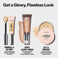 كريم أساس كانديد جلو مويستشر جلو مضاد للتلوث من ريفلون Revlon PhotoReady Candid Glow Moisture Glow Anti-Pollution Foundation with Vitamin E & Prickly Pear Oil, Anti-Blue Light Ingredients, without Parabens, Pthalates, & Fragrances, Honey Beige, 0.75 oz