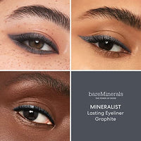 محدد العيون المعدني الدائم من بار مينيرالز bareMinerals Mineralist Lasting Eyeliner, Mineral-Based Waterproof Eyeliner, Long-Lasting Blendable Color, Safe for Waterline, Retractable, Vegan