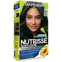 غارنييه صبغة شعر نوتريس كريم صبغة مغذية فائقة اللون Garnier Hair Color Nutrisse Ultra Color Nourishing Hair Color Creme, Dark Matcha Em1, 1 Count