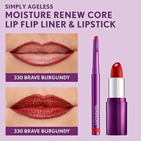 قلم تحديد الشفاه سيمبلي إيجليس من كوفرجيرل COVERGIRL Simply Ageless Lip Flip Liner, Brave Burgundy, Pack of 1