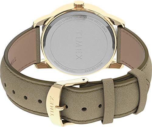 ساعة نسائية Timex Women's Easy Reader 38mm Watch – Gold-Tone Case Cream Dial with Light Gold-Tone Leather Strap