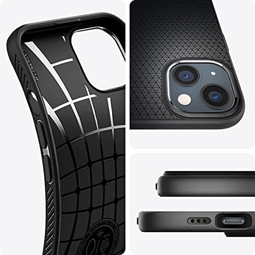 حافظة ايفون 13 ميني Spigen Liquid Air Armor Designed for iPhone 13 Mini Case (2021) - Matte Black