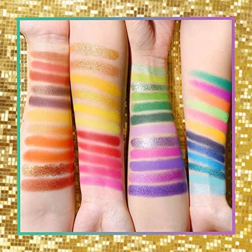لوحة مكياج ظلال عيون نيون UCANBE EXOTIC FLAVORS Neon Eyeshadow Makeup Palette - 48 Colorful High Pigmented - Rainbow Matte Shimmer Glitter Eye Shadow Make Up Pallet Gift Set