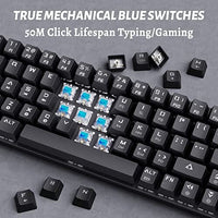 لوحة مفاتيح ميكانيكية سلكية لاسلكية للألعاب DIERYA DK63N 60% Wireless Wired Mechanical Gaming Keyboard, RGB Backlit Bluetooth Keyboard w/Arrow Keys, 63 Keys Ultra-Compact Keyboard Full Keys Programmable w/Blue Switch for Windows Laptop PC Mac