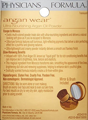 تركيبة الأطباء - مسحوق زيت الأرغان المغذي للغاية Physicians Formula Argan Wear Ultra-Nourishing Argan Oil Powder, Translucent, 0.32 Ounce