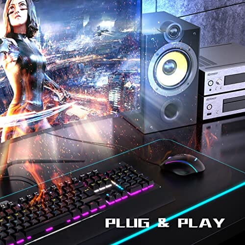 ماوس ألعاب سلكي TECKNET Wired Gaming Mouse, RGB Mouse [Breathing RGB LED], Gaming Mouse USB [Plug Play], 7 Programmable Buttons, High-Precision Adjustable 6 DPI, Ergonomic Mouse Wired for Windows/PC/Mac/Laptop Gamer