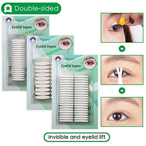 ملصقات أشرطة الجفن الطبيعية غير المرئية أحادية / مزدوجة الجانب 6 Packs Natural Invisible Single/Double Side Eyelid Tapes Stickers, Medical-use Fiber Eyelid Strips, Instant Lift Eye Lid Without Surgery, Perfect for Hooded, Droopy, Uneven, Mono-eyelids