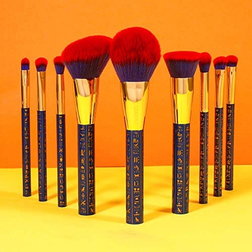 مجموعة فرش مكياج دوكولور مكونة من 19 قطعة Docolor Makeup Brushes 19Pcs Makeup Brush Set Premium Gift Synthetic Powder Kabuki Foundation Contour Blush Concealer Eye Shadow Blending Liner Make Up Brush Kit, Ancient Egyptian Series