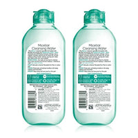 ماء ميسيلار مع حمض الهيالورونيك Garnier SkinActive Micellar Water with Hyaluronic Acid, Facial Cleanser & Makeup Remover, 13.5 Fl Oz (400mL), 2 Count (Packaging May Vary)