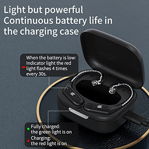 محول بلوتوث لاسلكي CCA KZ AZ09 Bluetooth 5.2 Module IEM Bluetooth Adapter Wireless Waterproof Ear Hook Extra Long Battery Life Bluetooth Cable for KZ ZS10 PRO/ZSN Pro X/ZSN PRO/ZSX/AS12/AS16/ZAX CRA/C12(C pin)