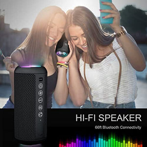 مكبرات صوت بلوتوث محمولة من أورتيزان Ortizan Portable Bluetooth Speakers, IPX7 Waterproof Wireless Speaker with 24W Loud Stereo Sound, Outdoor Speaker with Bluetooth 5.0, Deep Bass, RGB Lights, Dual Pairing, 30H Playtime for Home, Party