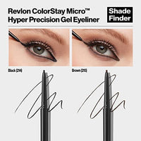محدد عيون جل من ريفلون كولورستاي مايكرو هايبر Gel Eyeliner by Revlon, ColorStay Micro Hyper Precision Eye Makeup with Built-in Smudger, Waterproof, Longwearing with Micro Precision Tip, 215 Brown, 0.01 Oz