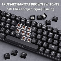 لوحة مفاتيح ميكانيكية سلكية لاسلكية للألعاب DIERYA DK63N 60% Wireless Wired Mechanical Gaming Keyboard, RGB Backlit Bluetooth Keyboard w/Arrow Keys, 63 Keys Ultra-Compact Keyboard Full Keys Programmable w/Brown Switch for Windows Laptop PC Mac